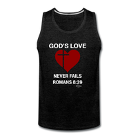 God's Love Men’s Premium Tank - charcoal gray