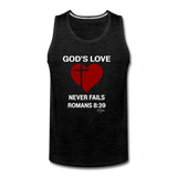 God's Love Men’s Premium Tank - charcoal gray