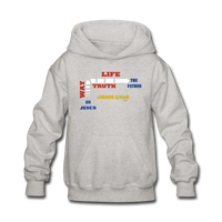 The Way. Thuth and life Kids' Hoodie - heather gray