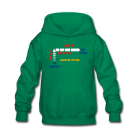The Way. Thuth and life Kids' Hoodie - kelly green