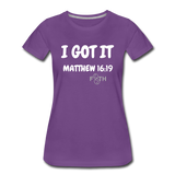I Got It White Letters Women’s Premium T-Shirt - purple