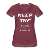 Keep The F8TH Women’s Premium T-Shirt (WL) - heather burgundy